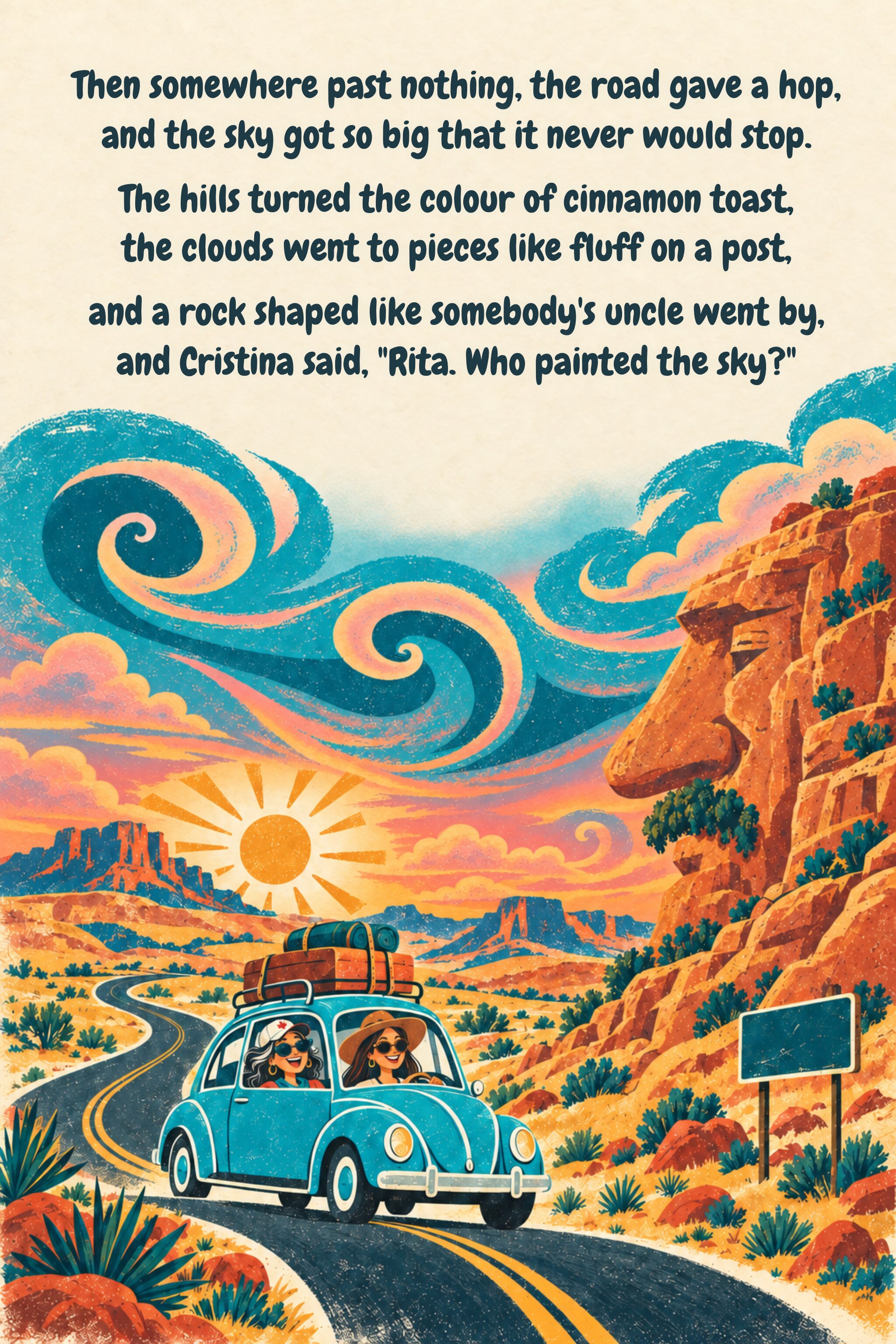 Page 3: The line on the map. Illustrated verse; full text follows.