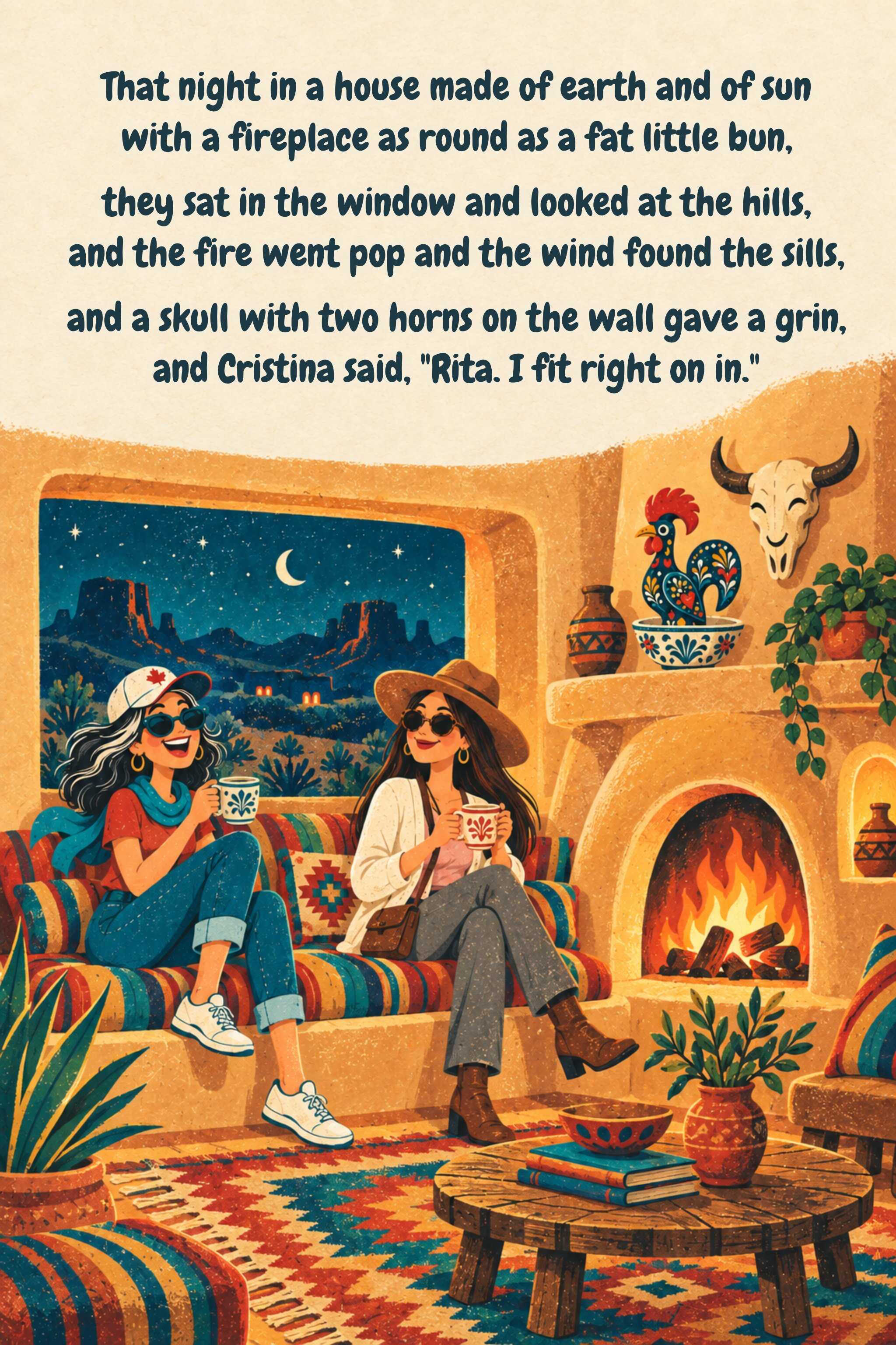 Page 5: The Hacienda. Illustrated verse; full text follows.
